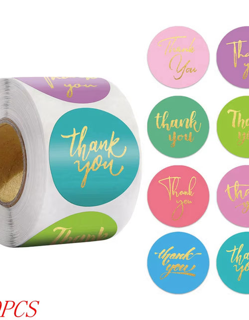 Load image into Gallery viewer, 50-500Pcs 1Inch Blue Thank You Stickers for Envelope Sealing Labels Stationery Supplies Handmade Wedding Gift Decoration Sticker

