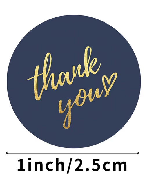 Load image into Gallery viewer, 50-500Pcs 1Inch Blue Thank You Stickers for Envelope Sealing Labels Stationery Supplies Handmade Wedding Gift Decoration Sticker
