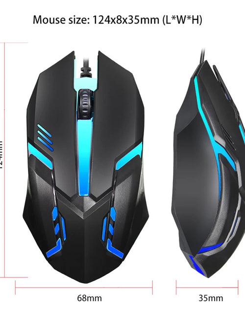 Load image into Gallery viewer, E-Sports USB Wired Mouse Colorful LED Gaming Mouse 5000 DPI Wired Mice Optical Wired Gamer Mouse for Desktop Laptop PC Computer
