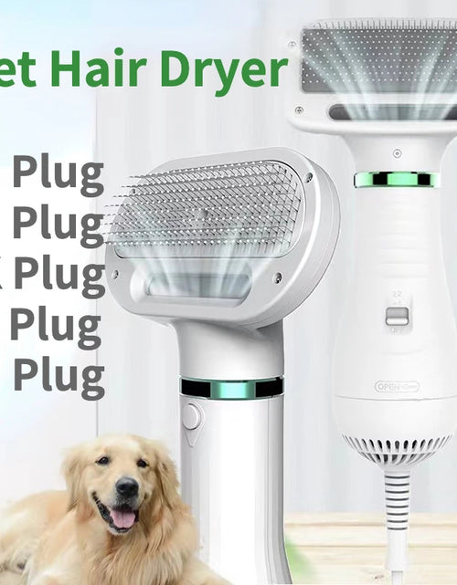 Load image into Gallery viewer, 2-In-1 Pet Dog Dryer Quiet Dog Hair Dryers and Comb Brush Grooming Kitten Cat Hair Comb Puppy Fur Blower Low Noise Temprature
