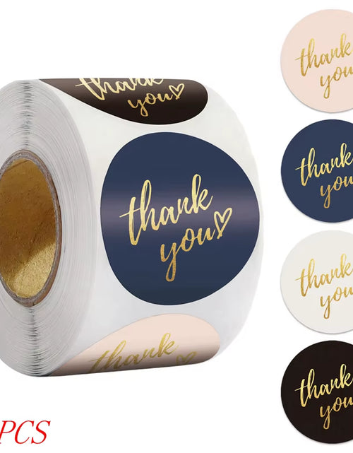 Load image into Gallery viewer, 50-500Pcs 1Inch Blue Thank You Stickers for Envelope Sealing Labels Stationery Supplies Handmade Wedding Gift Decoration Sticker
