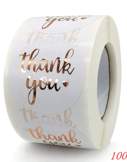 Load image into Gallery viewer, 50-500Pcs 1Inch Blue Thank You Stickers for Envelope Sealing Labels Stationery Supplies Handmade Wedding Gift Decoration Sticker
