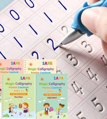 Sank Magic Practice Copybook Pen Preschools Kids Calligraphy English Verison Free Wiping Children Reusable Writing Book