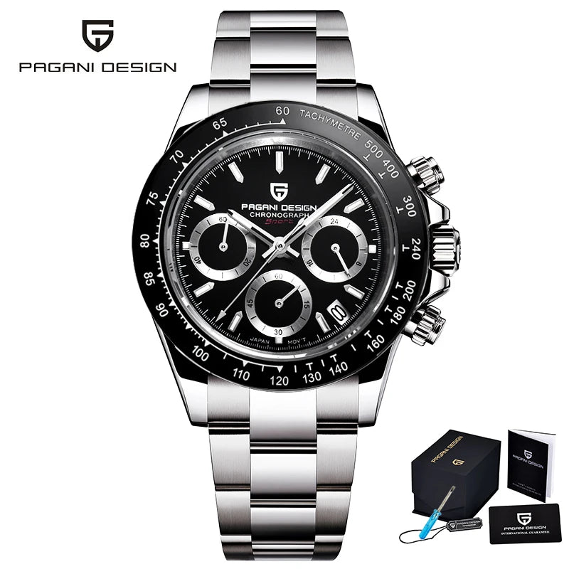 2025 New Men'S Watches Quartz Business Watch Mens Watches Top Brand Luxury Watch Men Chronograph VK63 Reloj Hombre