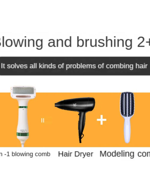 Load image into Gallery viewer, 2-In-1 Pet Dog Dryer Quiet Dog Hair Dryers and Comb Brush Grooming Kitten Cat Hair Comb Puppy Fur Blower Low Noise Temprature
