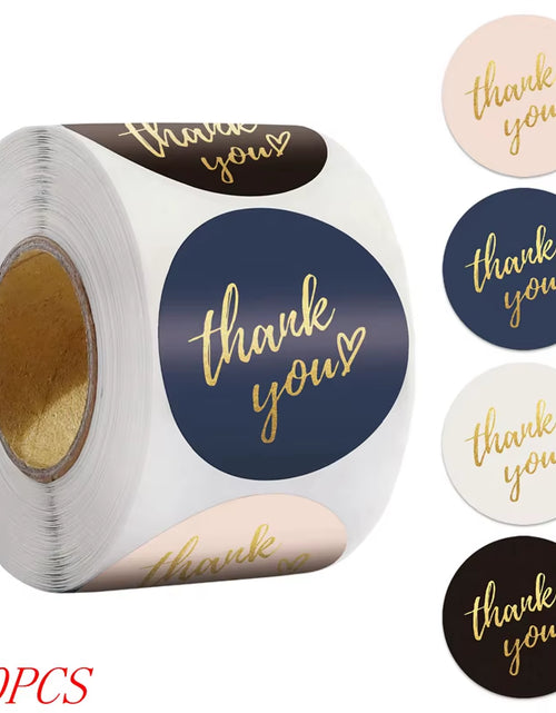 Load image into Gallery viewer, 50-500Pcs 1Inch Blue Thank You Stickers for Envelope Sealing Labels Stationery Supplies Handmade Wedding Gift Decoration Sticker
