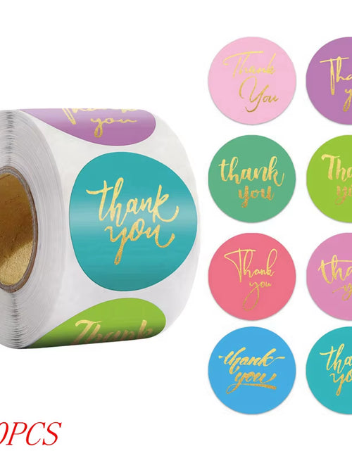 Load image into Gallery viewer, 50-500Pcs 1Inch Blue Thank You Stickers for Envelope Sealing Labels Stationery Supplies Handmade Wedding Gift Decoration Sticker
