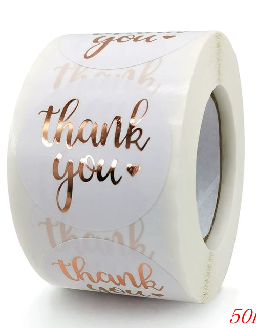 Load image into Gallery viewer, 50-500Pcs 1Inch Blue Thank You Stickers for Envelope Sealing Labels Stationery Supplies Handmade Wedding Gift Decoration Sticker
