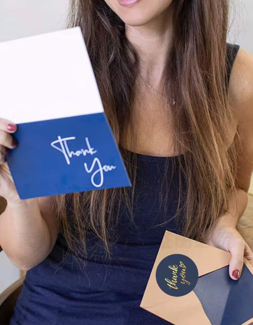 Load image into Gallery viewer, 50-500Pcs 1Inch Blue Thank You Stickers for Envelope Sealing Labels Stationery Supplies Handmade Wedding Gift Decoration Sticker
